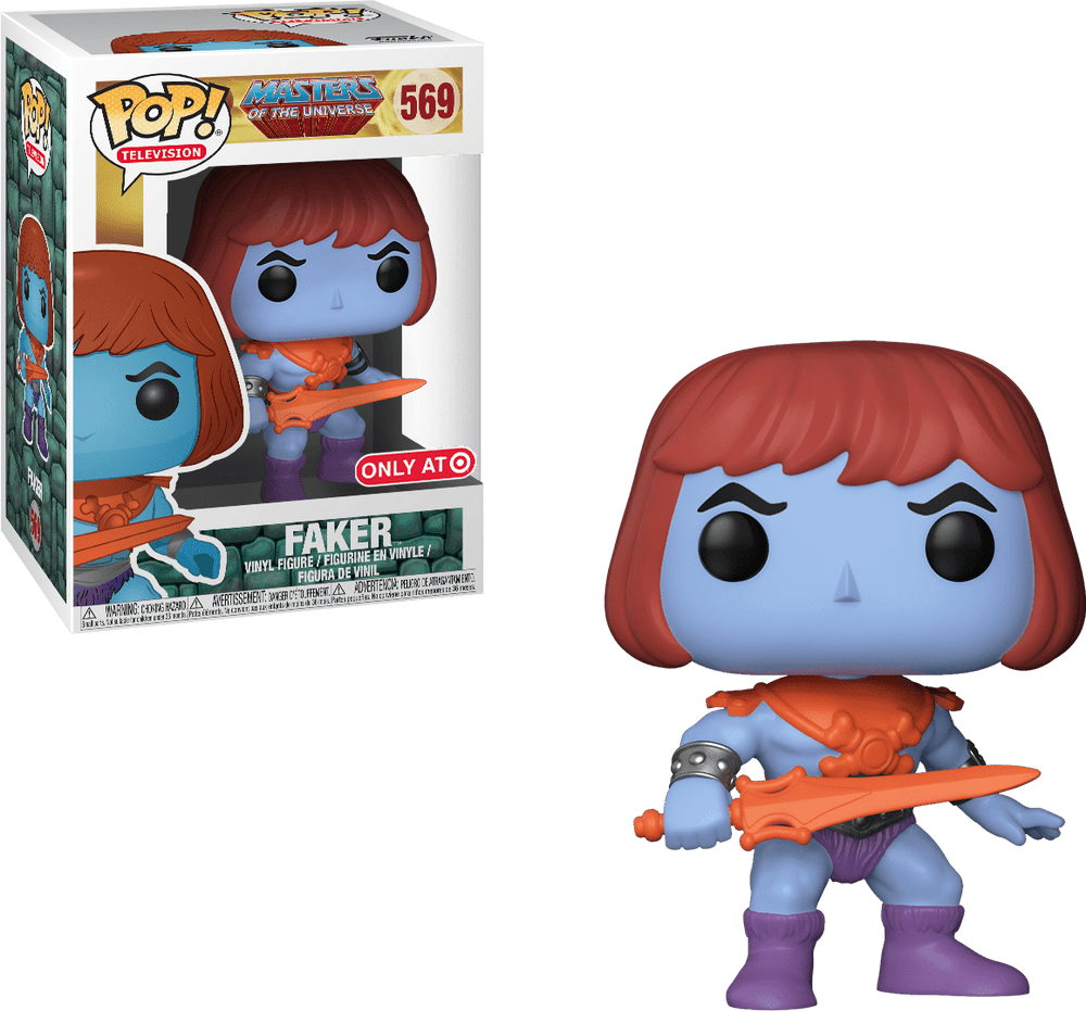 FAKER #569 (TARGET EXCLUSIVE STICKER) (MASTERS OF THE UNIVERSE) (MOTU) FUNKO POP