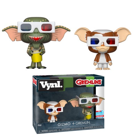 GIZMO + GREMLIN (3D GLASSES) (2-PACK) (2018 FALL CONVENTION STICKER) FUNKO VYNL