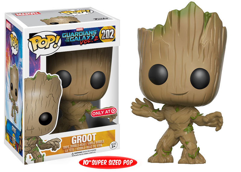 FUNKO POP! MARVEL GUARDIANS OF THE GALAXY VOL. 2: GROOT #202 (10 INCH) (LIFE SIZE STICKER) (TARGET EXCLUSIVE STICKER)