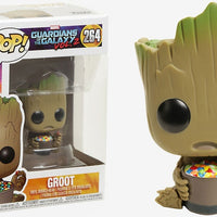 FUNKO POP! MARVEL GUARDIANS OF THE GALAXY VOL 2: GROOT W/ CANDY BOWL #264 (HOT TOPIC EXCLUSIVE STICKER)