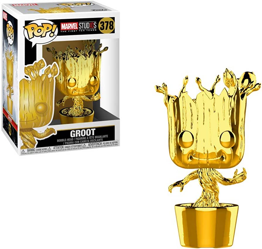 FUNKO POP! MARVEL GOLD CHROME GROOT #378