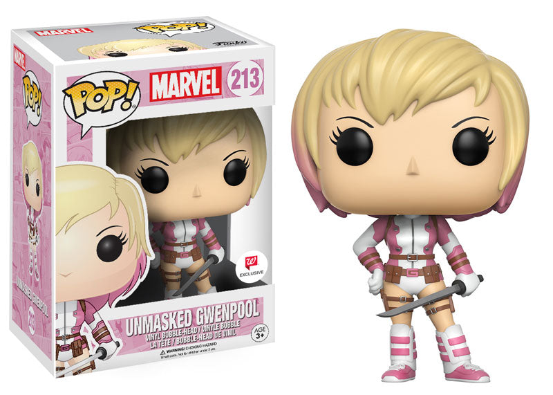 GWENPOOL #213 (UNMASKED) (WALGREENS EXCLUSIVE STICKER) FUNKO POP