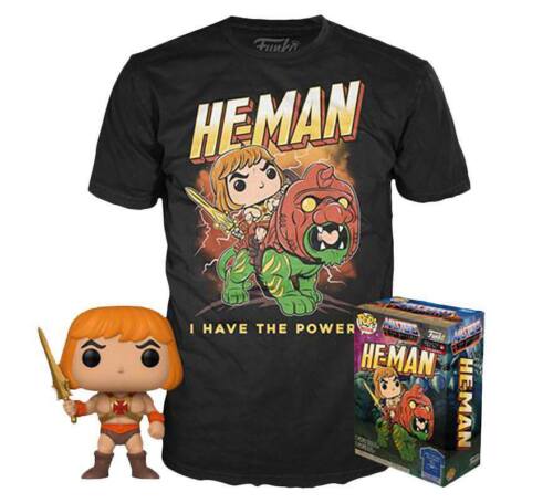 HE-MAN (GLOW) (RAISING SWORD) (SEALED) (SIZE LARGE) (POP AND TEE COMBO) FUNKO POP AND TEE