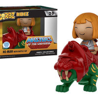 HE-MAN WITH BATTLE CAT #20 (LE 5000) (FUNKO-SHOP STICKER) (MOTU) FUNKO DORBZ RIDEZ