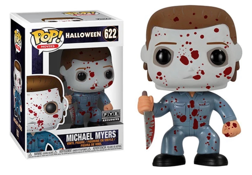 FUNKO POP! MOVIES HALLOWEEN: MICHAEL MYERS (BLOOD SPLATTER) #622 (F.Y.E EXCLUSIVE STICKER) (📌 CONDITION 9.0/9.5)