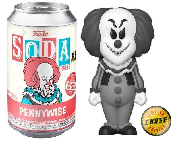 PENNYWISE (GRAY) (LE 2,500) (CHASE/NOT SEALED) (IT) (SPECIAL EDITION STICKER) FUNKO SODA FIGURE