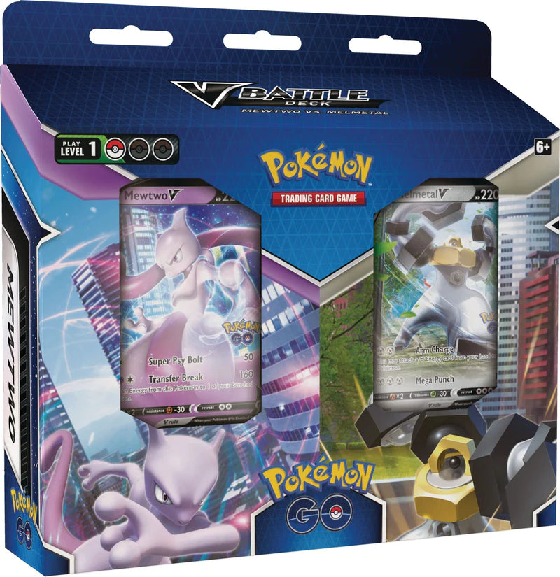 POKEMON GO - V BATTLE DECKS - MEWTWO V VS MELMETAL V (DOUBLE DECK BUNDLE) (SEALED/NEW) POKEMON TCG