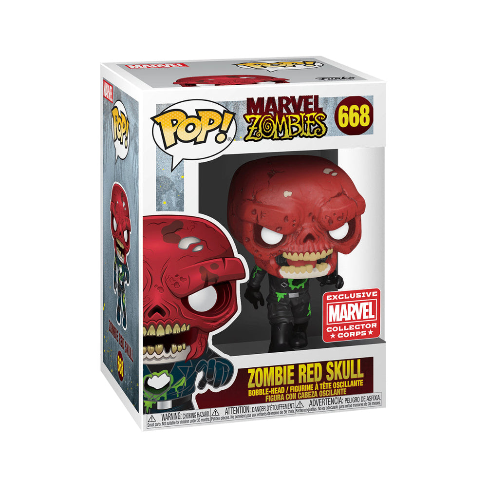 RED SKULL #668 (ZOMBIE) (COLLECTOR CORPS EXCLUSIVE STICKER) FUNKO POP