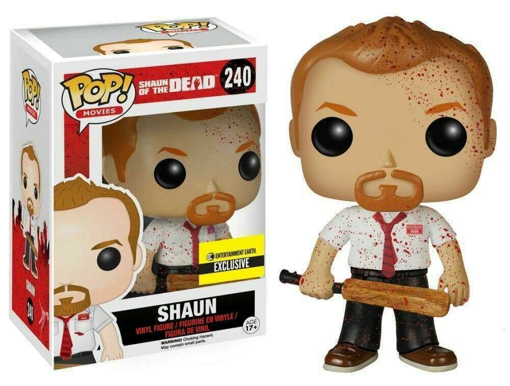 FUNKO POP! MOVIES SHAUN OF THE DEAD: BLOODY SHAUN #240 (ENTERTAINMENT EARTH EXCLUSIVE STICKER)