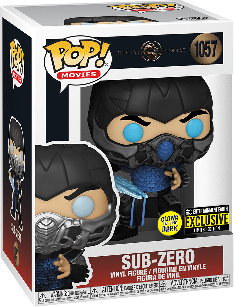 SUB-ZERO #1057 (GLOW) (ENTERTAINMENT EARTH STICKER) (MORTAL KOMBAT) FUNKO POP