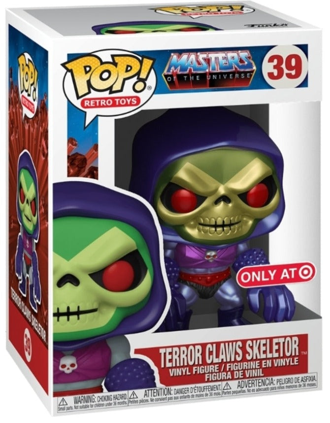 FUNKO POP! RETRO TOYS MASTERS OF THE UNIVERSE: METALLIC TERROR CLAWS SKELETOR #39 (RETRO) (TARGET EXCLUSIVE STICKER) (MOTU)