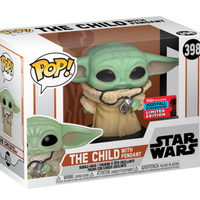 FUNKO POP! STAR WARS THE MANDALORIAN: THE CHILD WITH PENDENT #398 (2020 FALL CONVENTION STICKER) (GROGU)