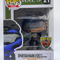 SPARTAN MARK V #21 (METALLIC ORANGE CRUSH VARIANT) (LE 1) (THE KING'S KEEP EXCLUSIVE) (ENERGY SWORD) (HALO) FUNKO POP CUSTOM