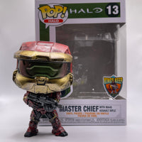 MASTER CHIEF #13 (IRON MAN VARIANT) (LE 1) (THE KING'S KEEP EXCLUSIVE) (MA40 ASSAULT RIFLE) (HALO) FUNKO POP CUSTOM