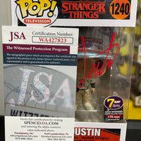 DUSTIN #1240 (WALKIE TALKIE) (SIGNED BY GATEN MATARAZZO) (JSA CERTIFIED) (7BAP SIGNATURE SERIES/LE 175) (STRANGER THINGS) FUNKO POP