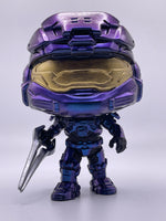 
              SPARTAN MARK #21 (METALLIC VIOLET RECRUIT COLOR SHIFT VARIANT) (LE 1) (THE KING'S KEEP EXCLUSIVE) (ENERGY SWORD) (HALO) FUNKO POP CUSTOM
            