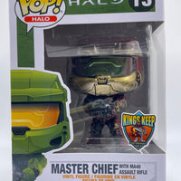 MASTER CHIEF #13 (IRON MAN VARIANT) (LE 1) (THE KING'S KEEP EXCLUSIVE) (MA40 ASSAULT RIFLE) (HALO) FUNKO POP CUSTOM