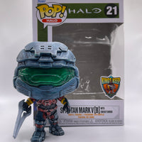 SPARTAN MARK V #21 (BLUE RAMPAGE VARIANT) (LE 1) (THE KING'S KEEP EXCLUSIVE) (ENERGY SWORD) (HALO) FUNKO POP CUSTOM